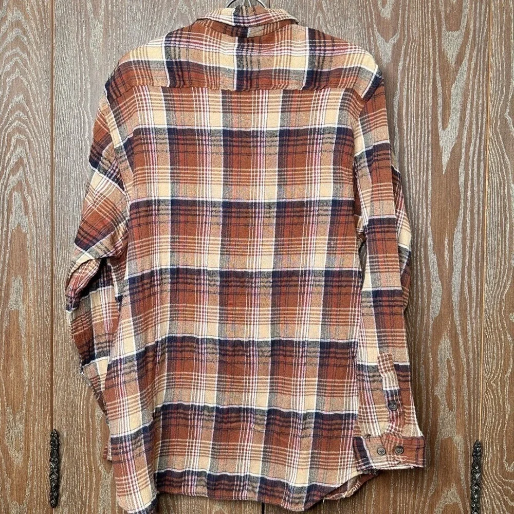 Stanley Workwear Plaid Button Down Flannel Shirt Mens Large Cotton Blend Casual - Picture 2 of 8